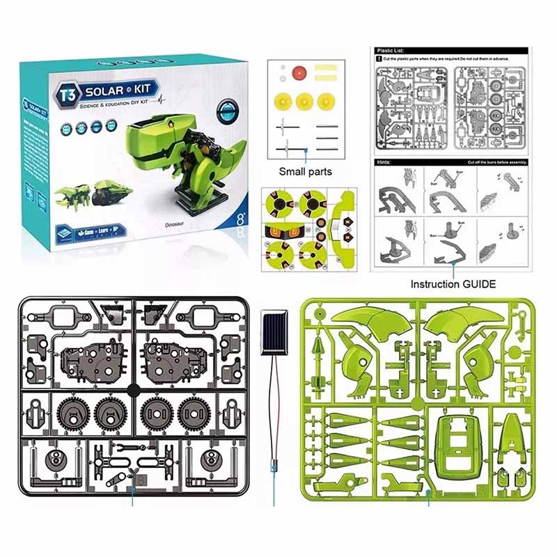 کیت آموزشی ربات خورشیدی دایناسور 3 حالته Toys Solar Robot Kit 3 in 1 DIY 2125A